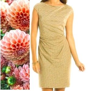 Chaps gold shimmering dress